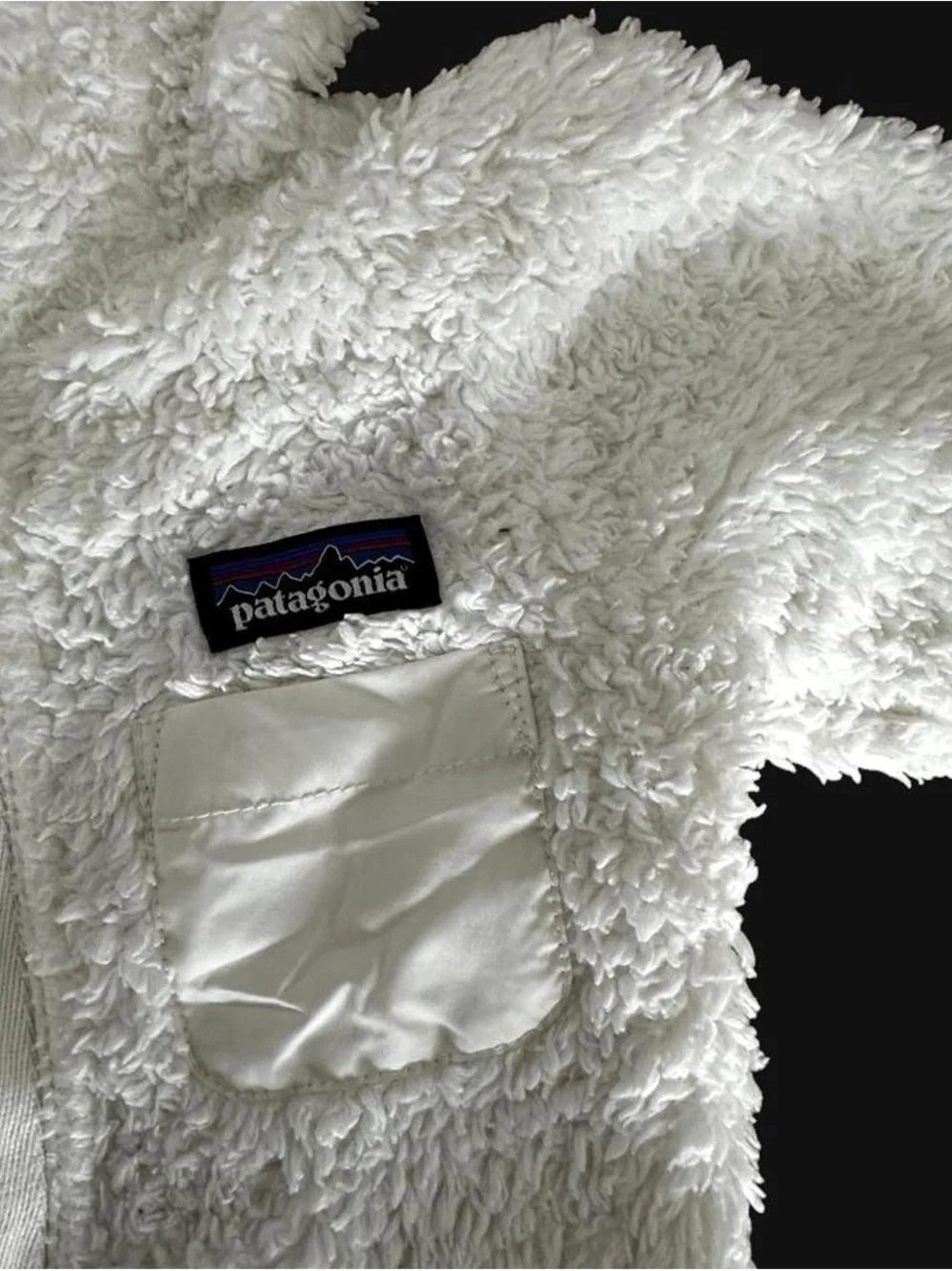 Patagonia White Sherpa Baby One-Piece with Hooded Ears
